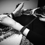 Swingers Club - full-length-woman-tied-with-rope-bed-home