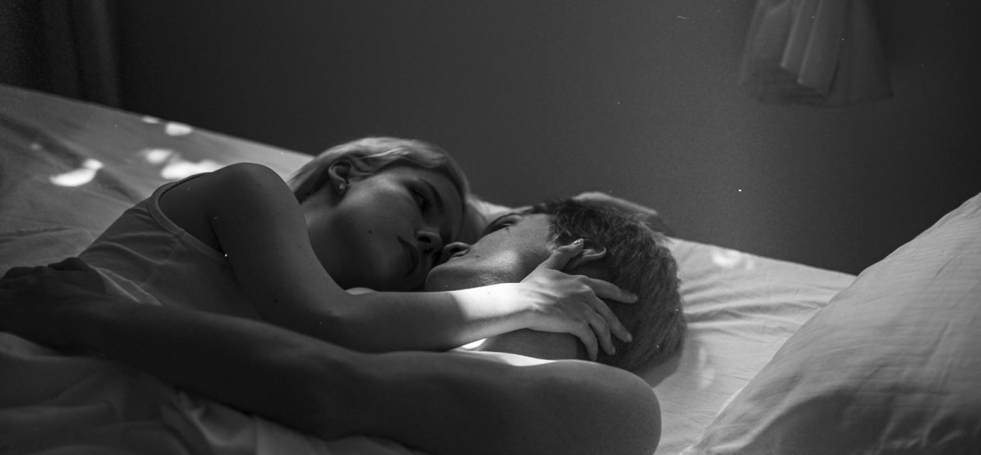 Swingers Club - high-angle-cute-couple-laying-bed