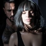 Swingers Club - Sensual portrait of young sexy lovers couple. Sexy married couple, sensual husband and wife.